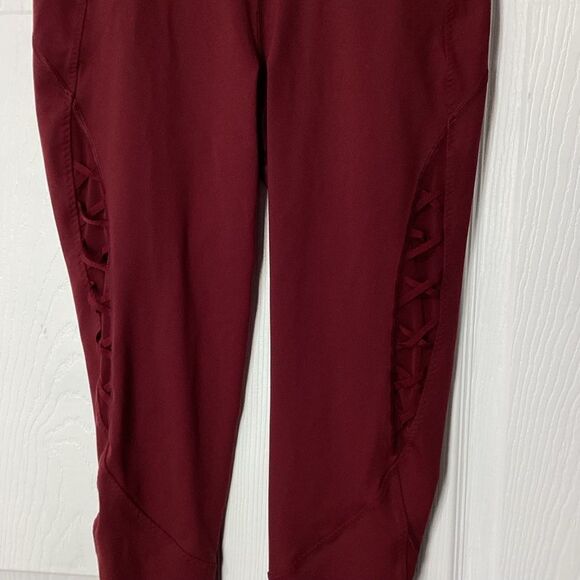 Victoria Sport Burgundy Leggings Knockout By Victoria’s Secret M - Picture 7 of 14